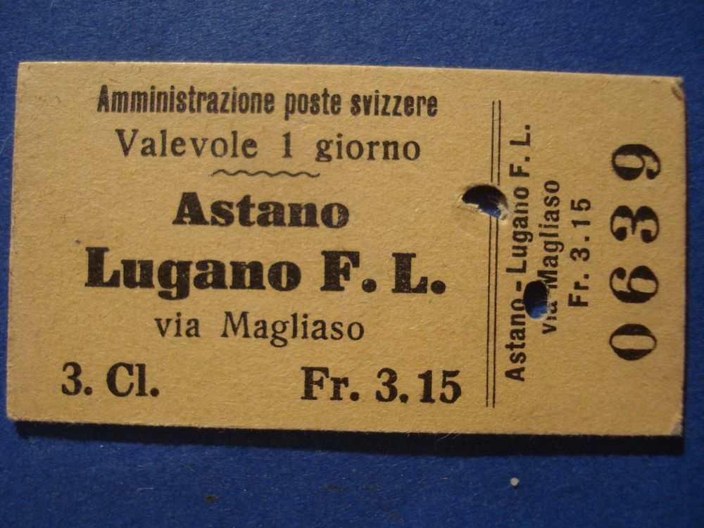 PTT POSTAUTOBILLETT 26 8 1938 ASTANO LUGANO F L Kaufen Auf