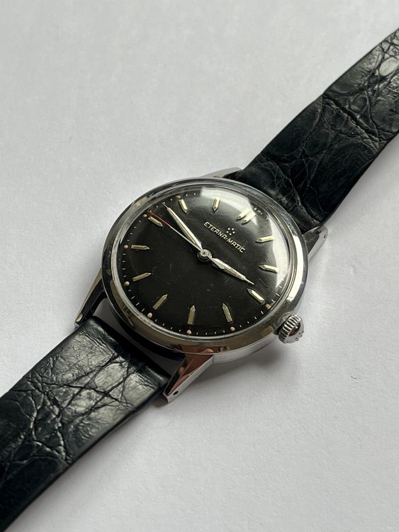 ETERNA 1950 60s Vintage Automatic Uhr Black Dial Kaufen Auf Ricardo