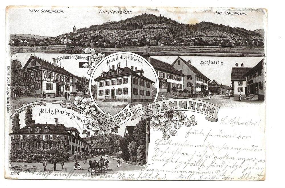 Gruss Aus Stammheim Zh Rest Bahnhof Schwert Litho Kaufen