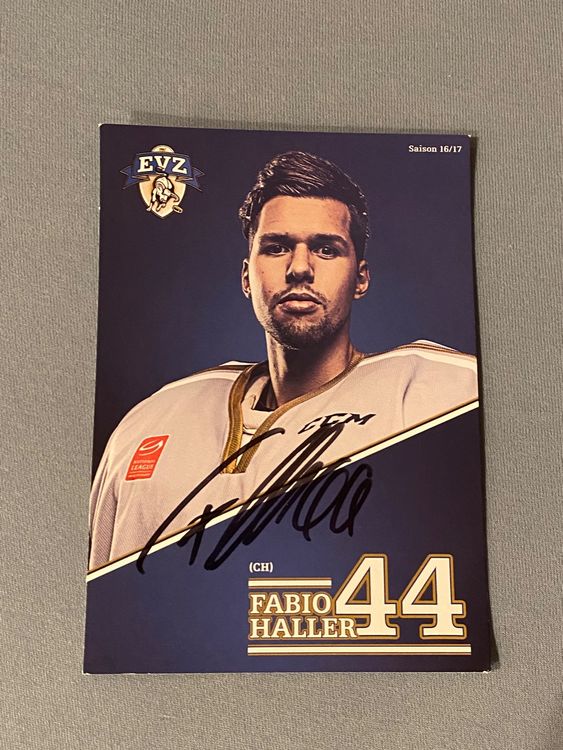 Fabio Haller Autogramm Mit Originalunterschrift Ev Zug Kaufen Auf