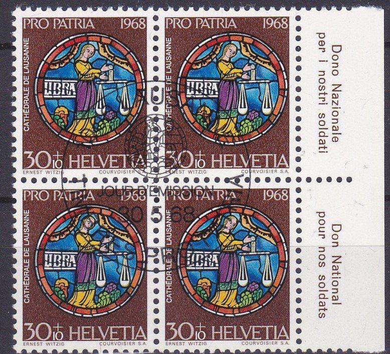 Bloc 4 Timbres SUISSE 1968 Obl Kaufen Auf Ricardo