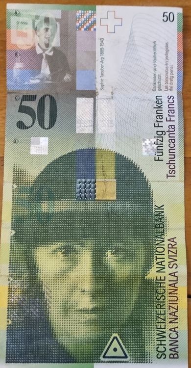 50er Banknote Sophie Taeuber Kaufen Auf Ricardo