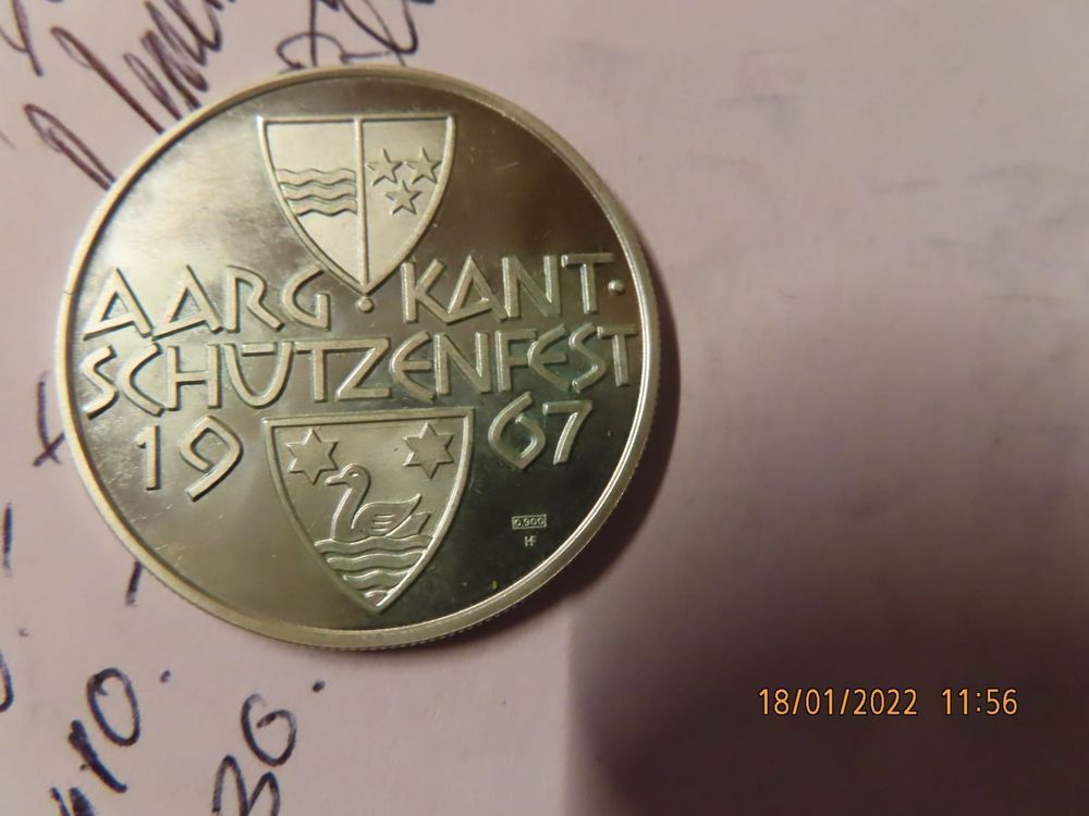 1967 Aarg Schützenfest Silber 15 Gr Kaufen auf Ricardo