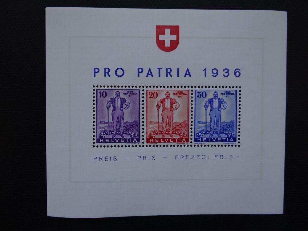 Block Pro Patria 1936 Postfrisch Ab CHF 1 CHF 140 Kaufen