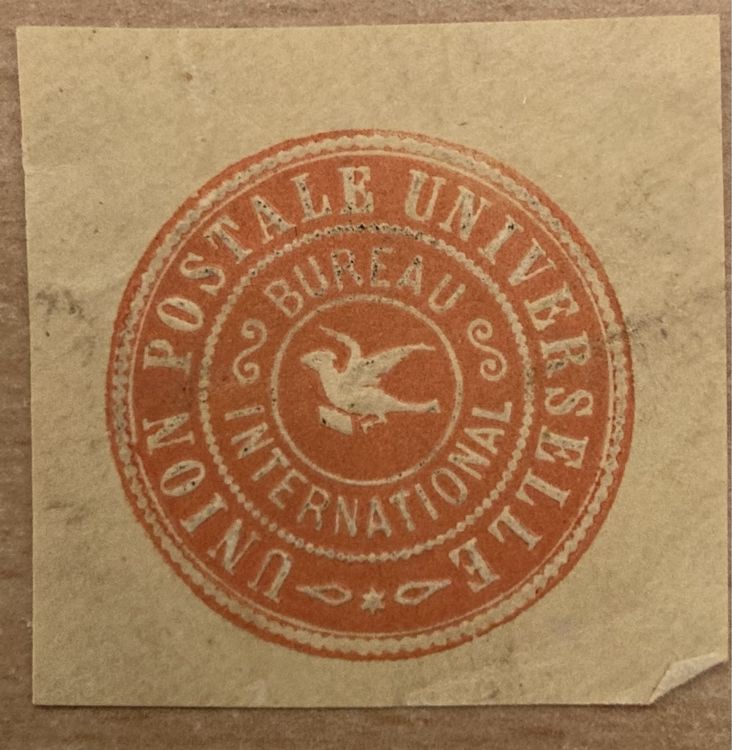 Ausschnitt Relief Stempel Vignette Union Postale Universelle Kaufen