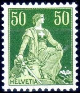 1908 HELVETIA MIT SCHWERT 50 RP SBK 113 POSTFRISCH I10 Kaufen