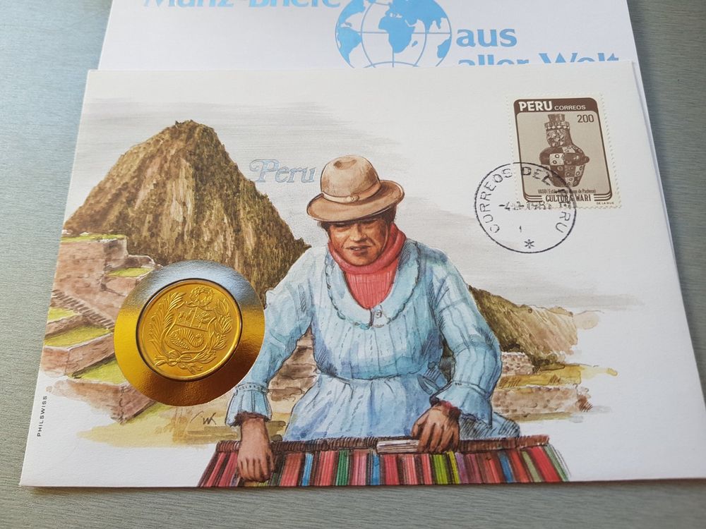 Peru Numisbrief Alte Goldfarbige M Nze Lot Kaufen Auf Ricardo