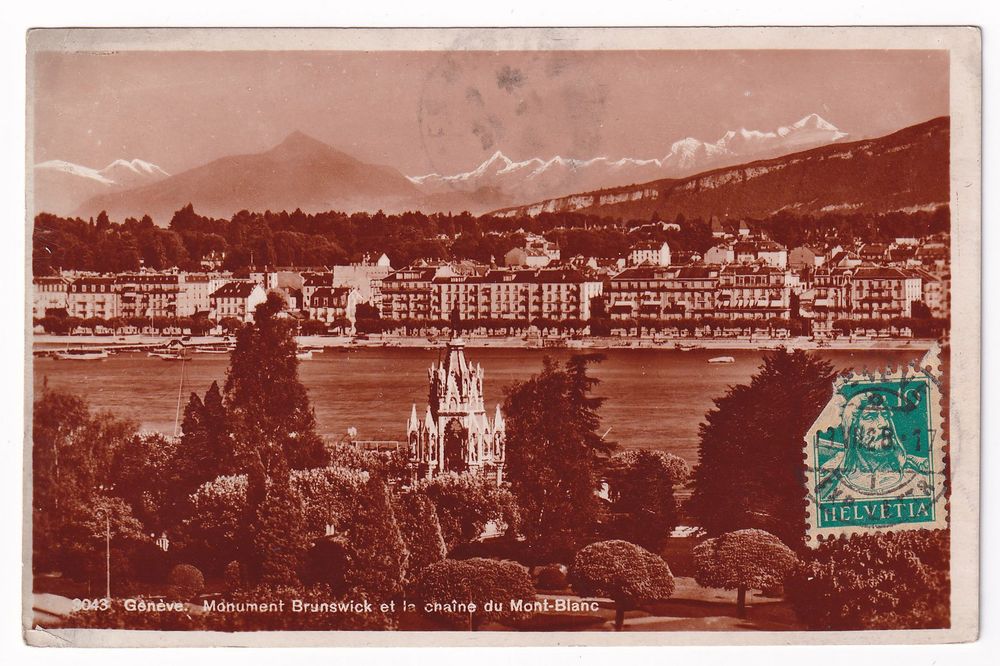 Gen Ve Monument Brunswick Et La Chaine Du Mont Blanc Kaufen Auf