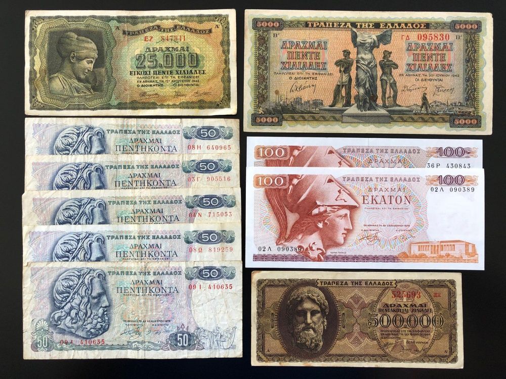 GRIECHENLAND Drachmen 10 Banknoten Interessantes Set Kaufen Auf