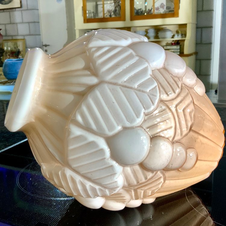 Art Deco Vase Opalinglas Frankreich Um In Zartrosa Kaufen Auf