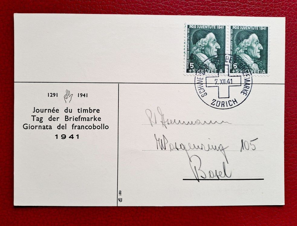 wunderbare AK Tag der Briefmarke 1942 Genève 6 XII 1942 Kaufen auf