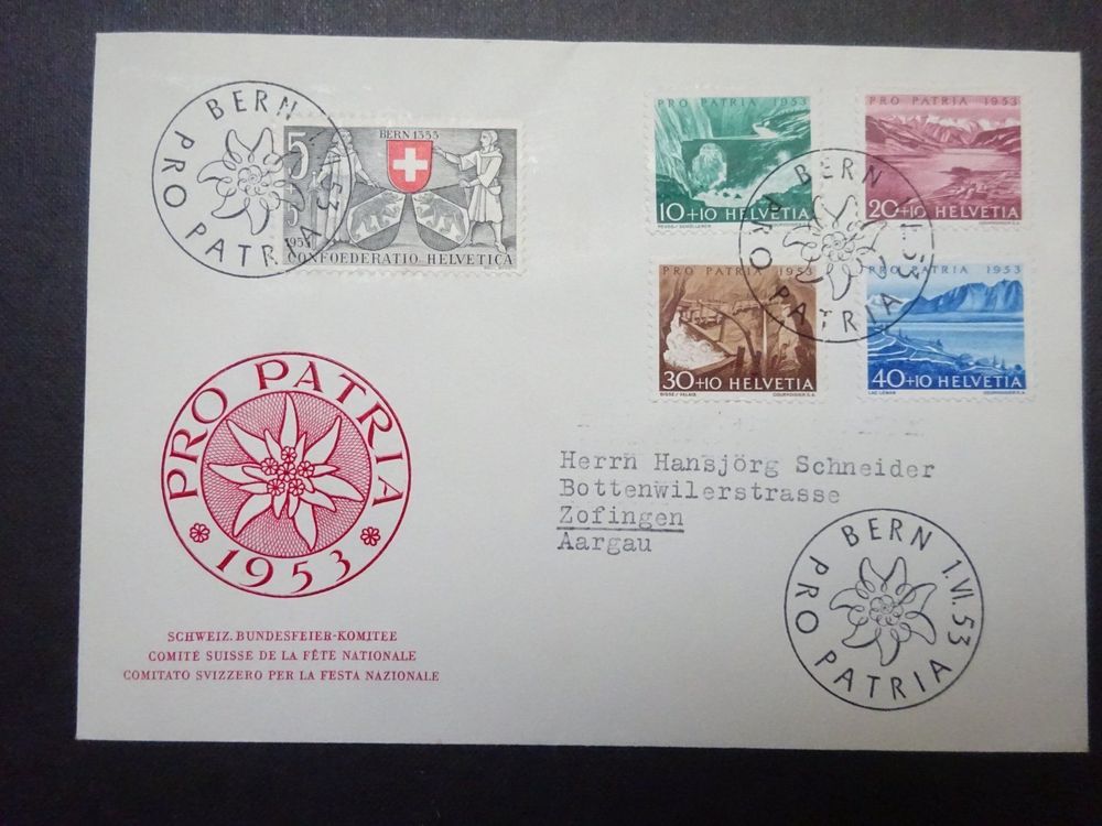 1953 Pro Patria FDC Kaufen Auf Ricardo