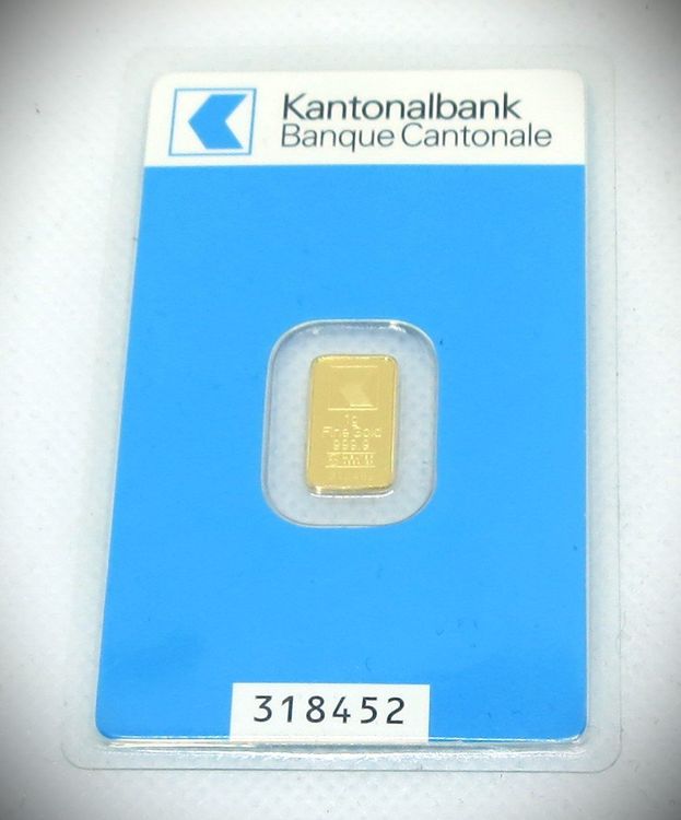 Gramm Goldbarren Kantonalbank Mit Der Nr Kaufen Auf Ricardo