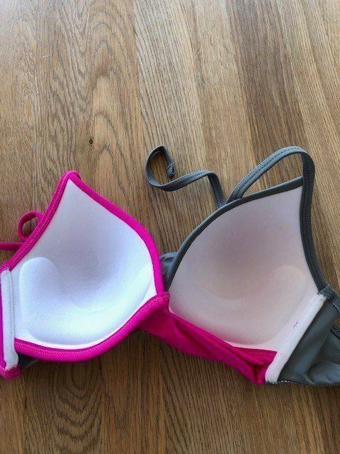 NEUER Bikini Pink Grau Mit BH Cups Gr XS 202922 Kaufen Auf Ricardo