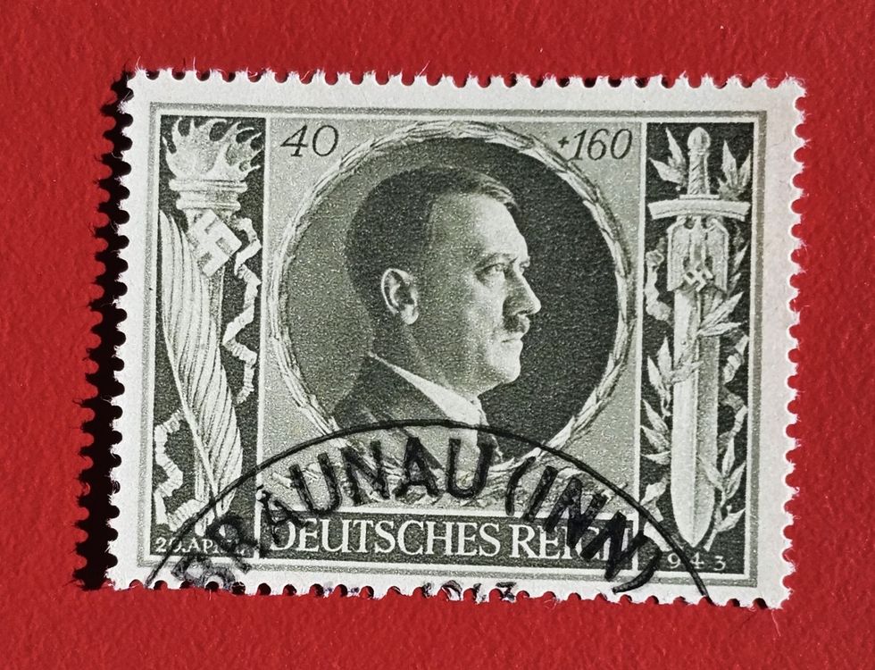 DEUTSCHES REICH HITLER GEBURTSTAG PROPAGANDASTEMPEL 1943 Kaufen Auf