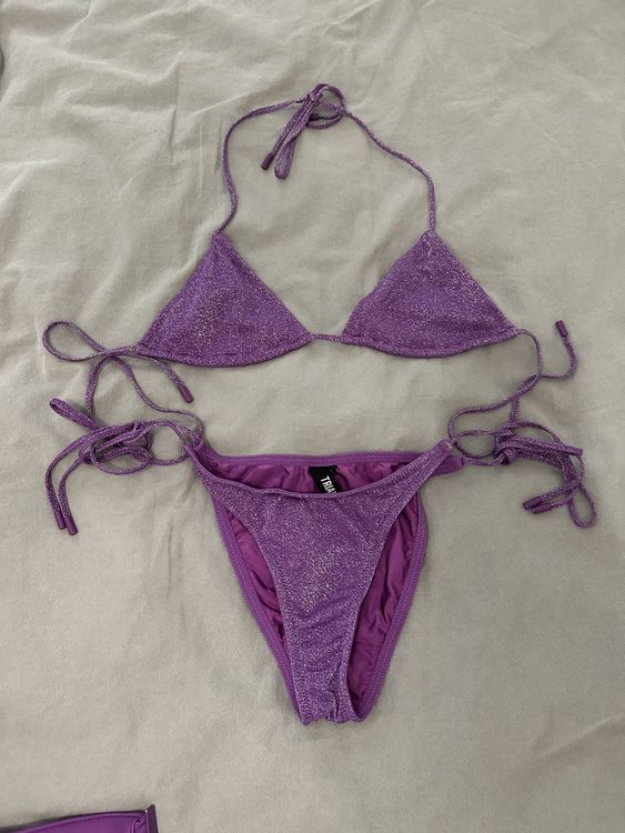 TRIANGL Glitzer Bikini Lila Top Zustand Neu gemäss Beschreibung in