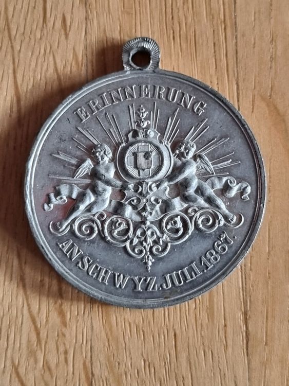 Medaille Schützenfest Schwyz 1867 Zinn Top Zustand Kaufen auf Ricardo