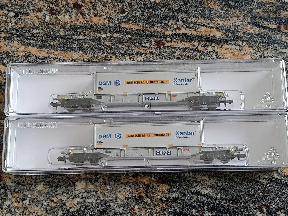 2x Containertragwagen Fleischmann Spur N Kaufen Auf Ricardo