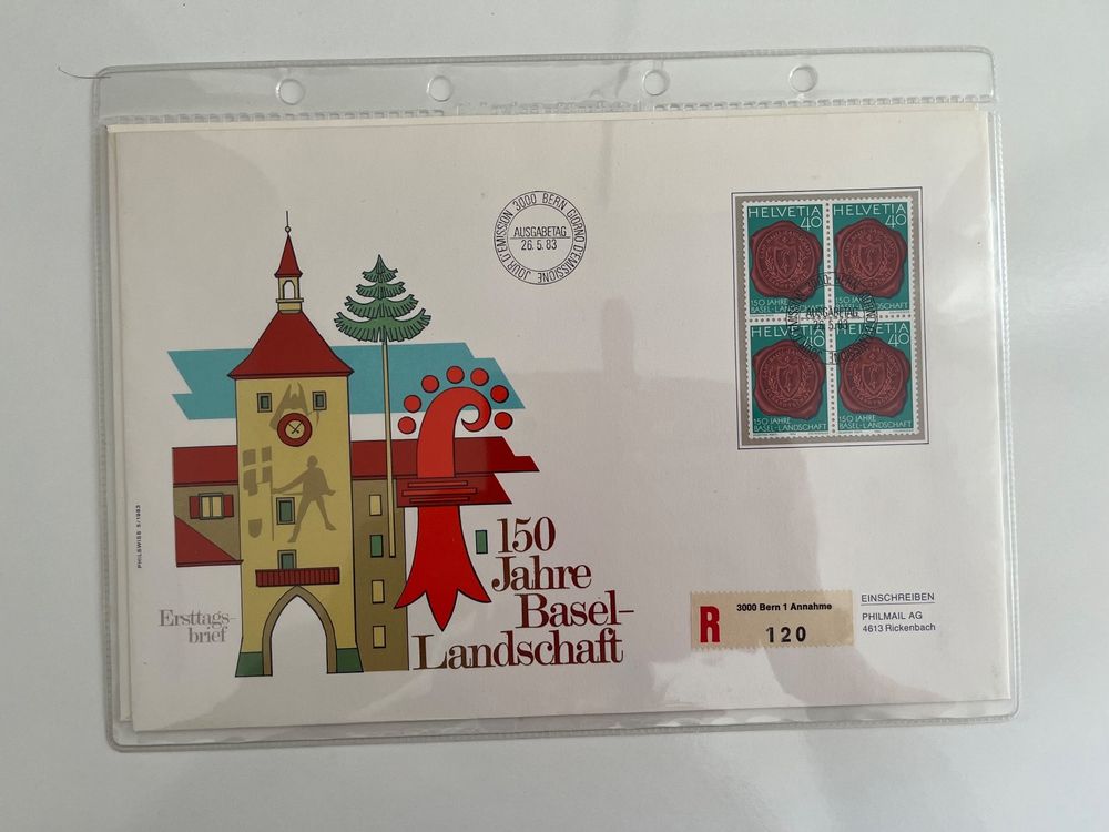 Luxus Brief Jahre Basel Landschaft Fdc Er Block Kaufen Auf