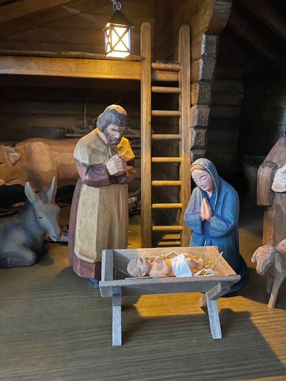 Huggler Krippenfiguren Maria Josef Und Das Heilige Kind Kaufen Auf