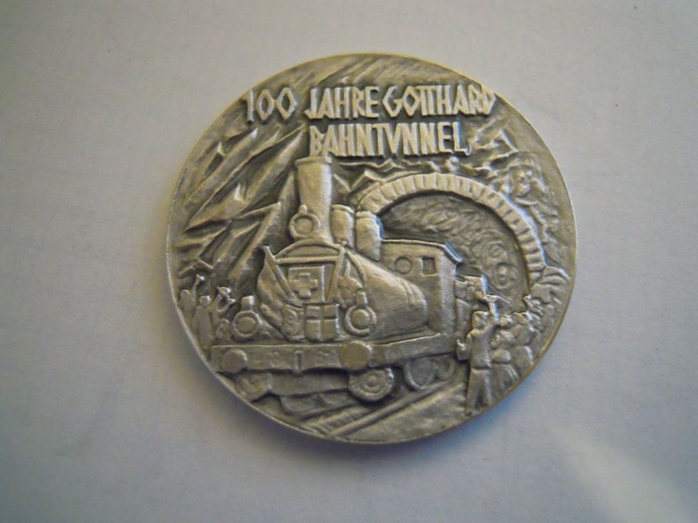 100 Jahre Gotthard Tunnel Silbermedaille Kaufen Auf Ricardo