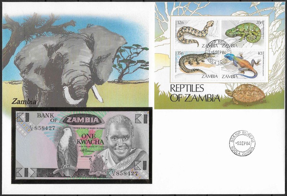 1984 Banknoten Brief Zambia Mit Block Kaufen Auf Ricardo