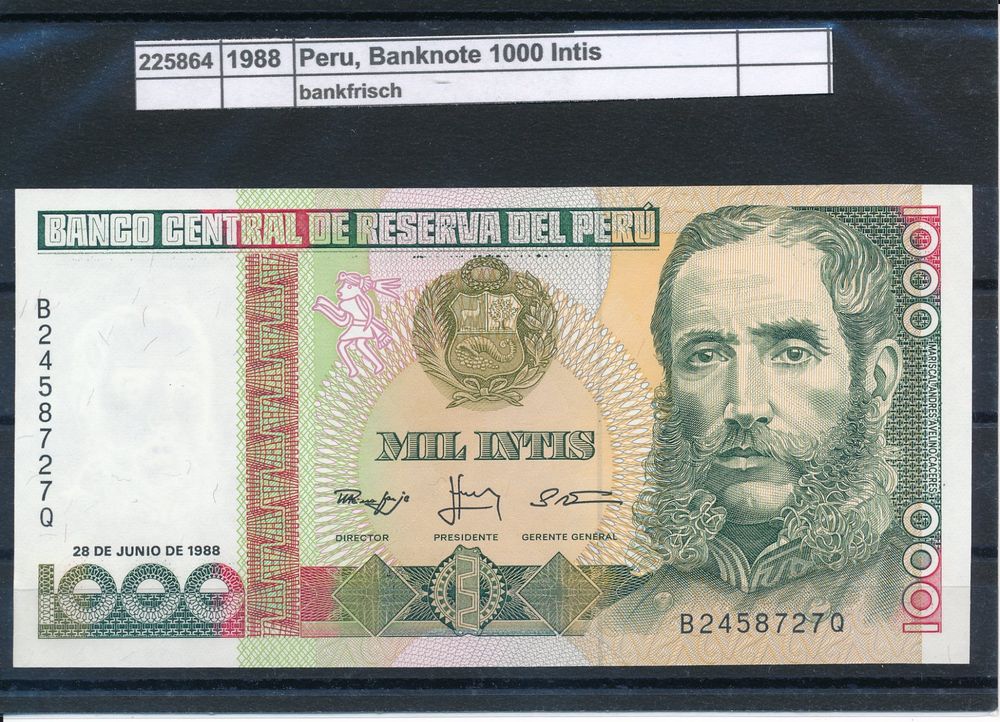 Banknote Peru Intis Bankfrisch Kaufen Auf Ricardo