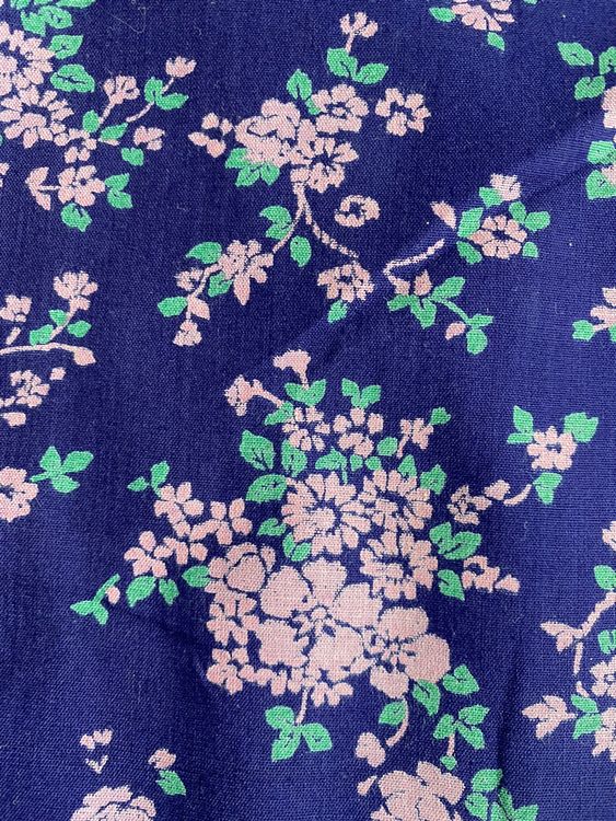 Blumen Vintage Retro Jugendstil Stoff Viscose X Cm Neu Kaufen