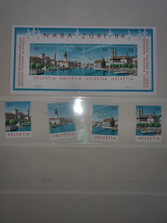 Timbre Naba Helvetia Nationale Briefmarkenausstellung Zh Kaufen