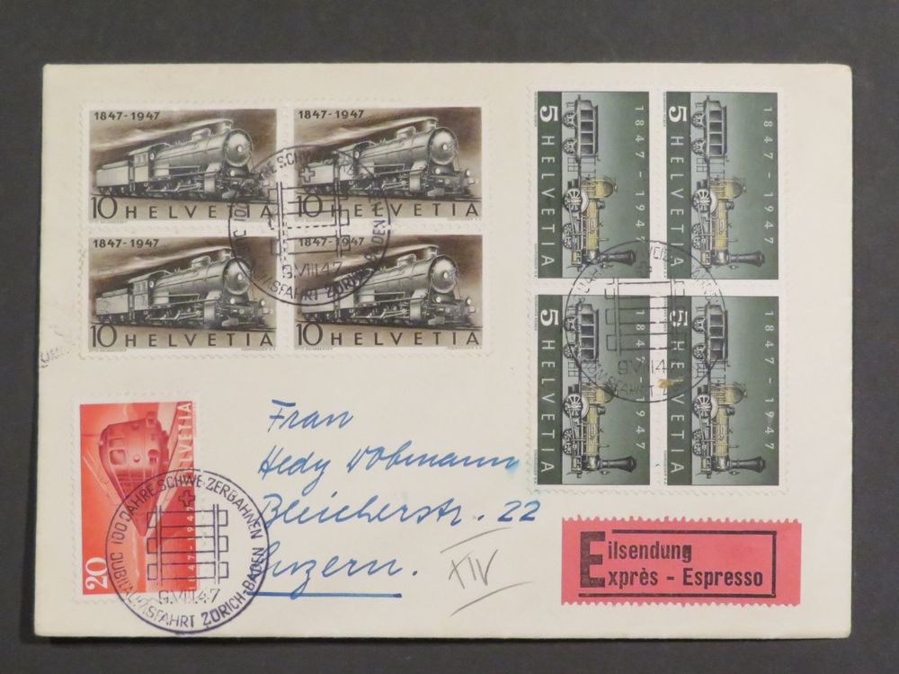 Jahre Schweizer Bahnen Sonderstempel Jubil Umsfahrt Kaufen Auf