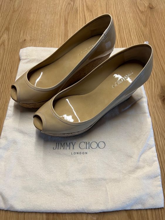 Jimmy Choo Nude Patent Parley Cork Wedge Pumps Kaufen Auf Ricardo