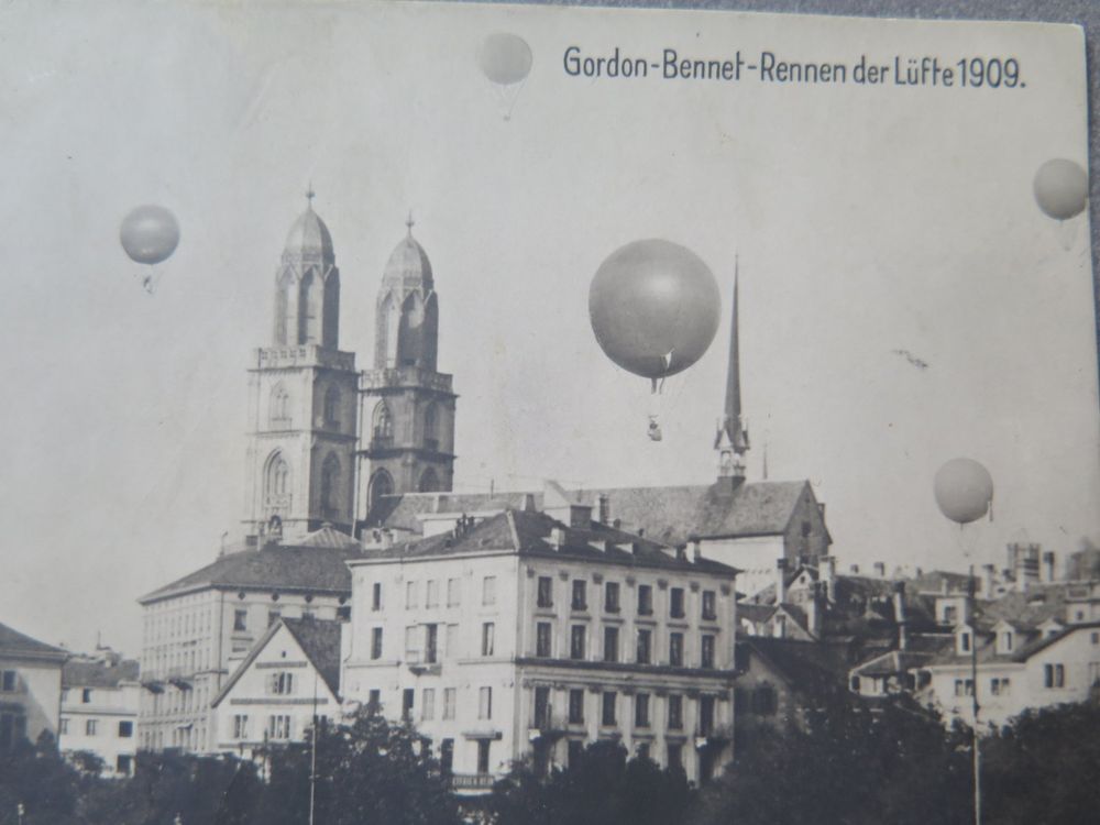 ZÜRICH GORDON BENNET RENNEN DER LÜFTE 1909 BALLON Kaufen auf Ricardo