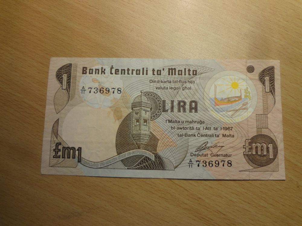 Banknote Malta Pound Lira Kaufen Auf Ricardo