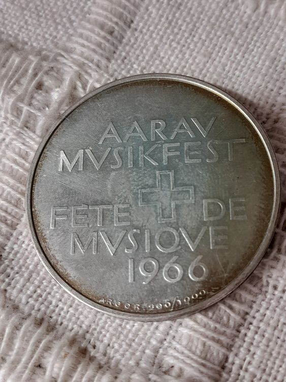 Medaille Aarau Musikfest 1966 In Silber 900 1000 Kaufen Auf Ricardo