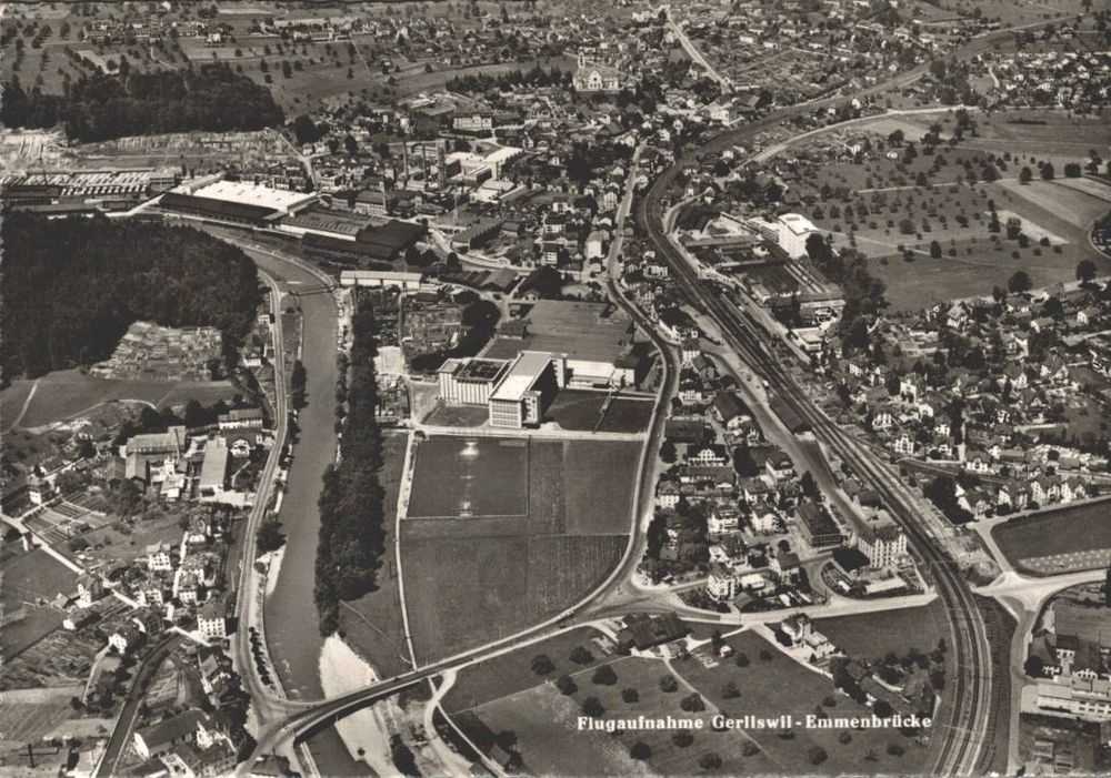 Flugaufnahme Gerliswil Emmenbr Cke Gel Swissair Foto Kaufen