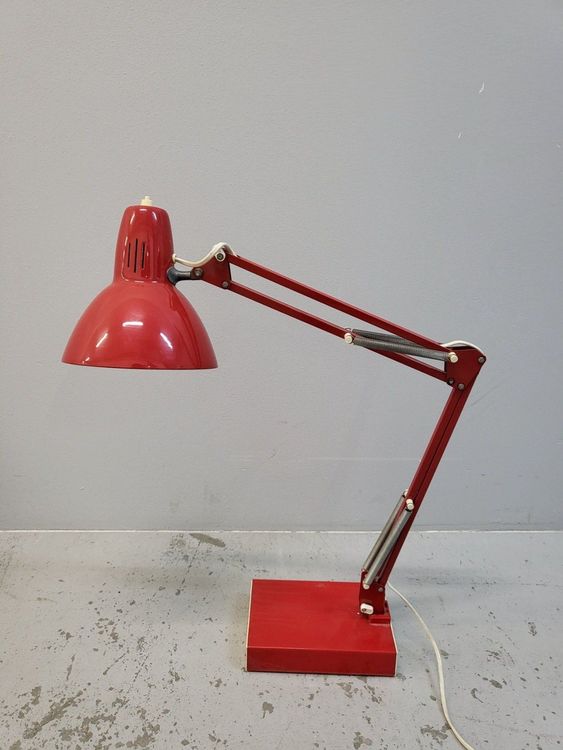 70er Original Architektenlampe Mit Standfuss Rot Kaufen Auf Ricardo