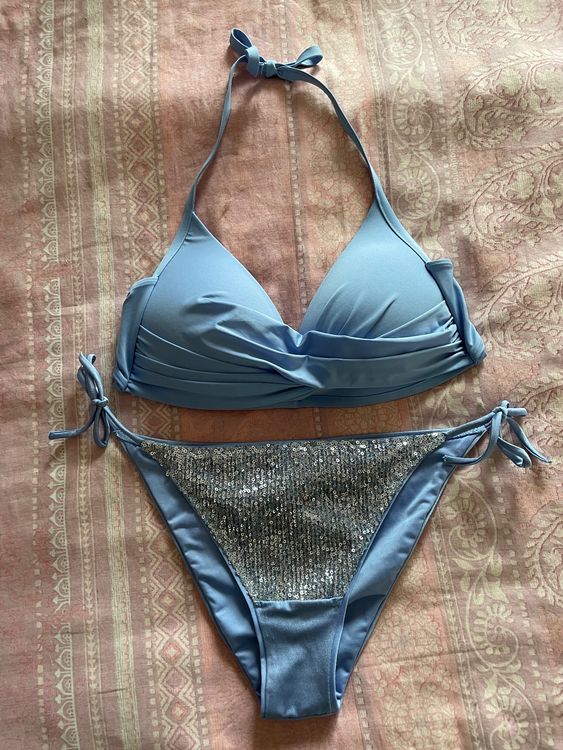 Neckholder BIKINI in Eisblau Grösse 38 Gebraucht in Weiningen ZH für