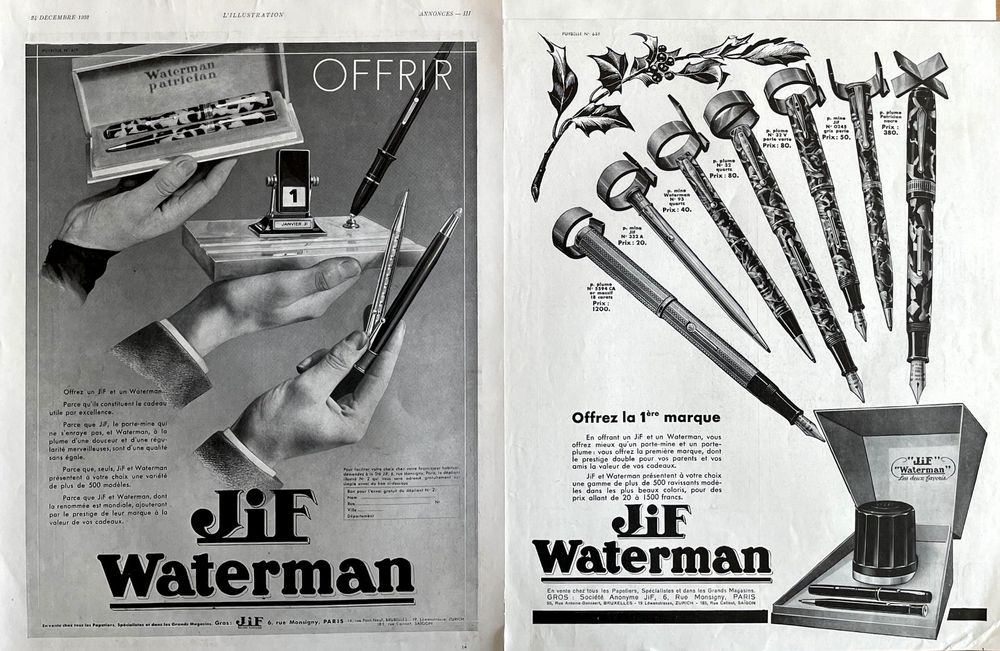 Jif Waterman Alte Werbungen Publicit S Kaufen Auf Ricardo