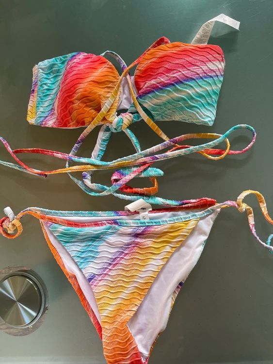 Tezenis Chic Costume Bikini Con Strisce M L Nuovo Neu Und