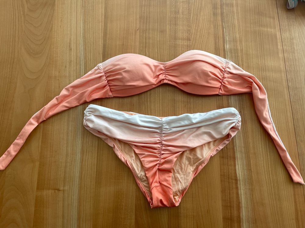 Philippe Matignon Bikini Sommer Set Koralle Gr 38 Gebraucht In