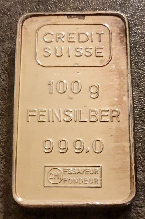 Silberbarren 100gr Credit Suisse Kaufen Auf Ricardo