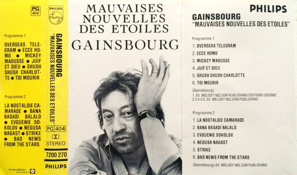 Serge Gainsbourg Mauvaises Nouvelles Des Etoiles Kaufen Auf Ricardo