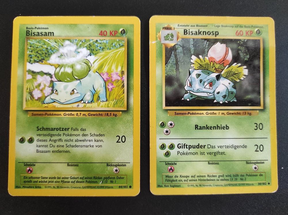 Pokemon Bisasam Und Bisaknosp Base Set Kaufen Auf Ricardo