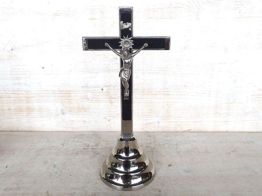 Kruzifix Metall Kreuz Jesus Vintage Holz Antik Religion Kaufen Auf