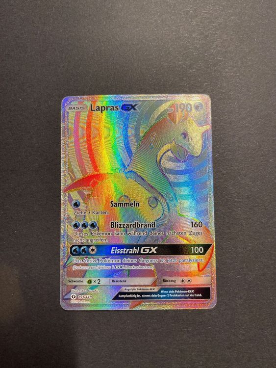 Pokemon Lapras Gx Rainbow Fullart Karte Kaufen Auf Ricardo