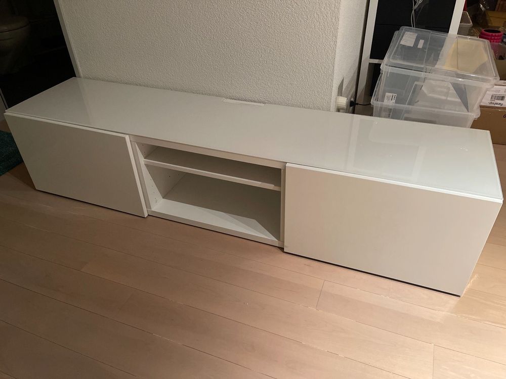 Ikea Besta Tv Lowboard Mit Glas Kaufen Auf Ricardo