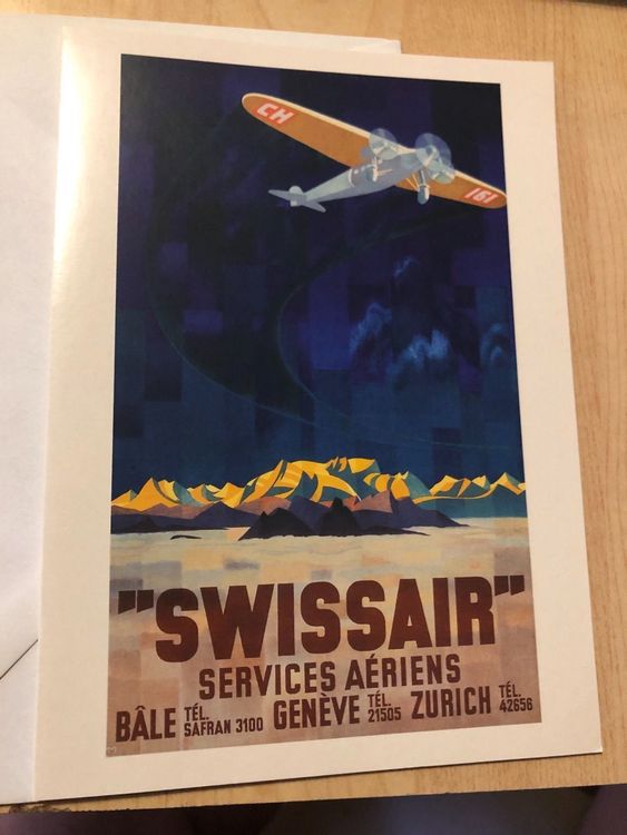 Swissair Karte Von Plakat 1931 Kaufen Auf Ricardo