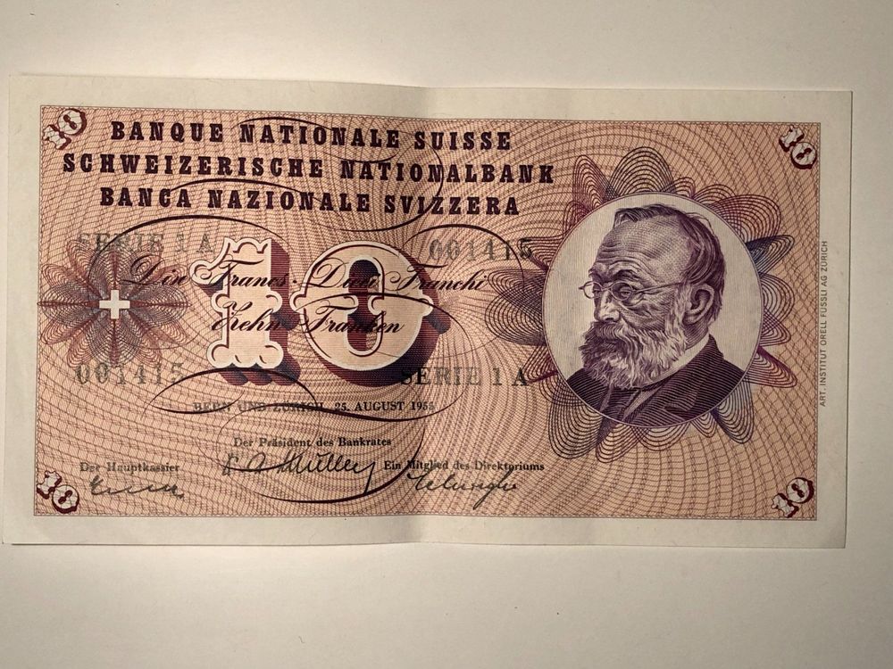 Schweizer Banknote Serie Franken Kaufen Auf Ricardo