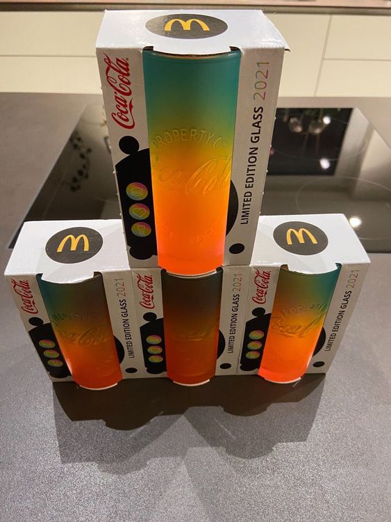 4x Coca Cola Gläser Rainbow MC Donalds Kaufen auf Ricardo