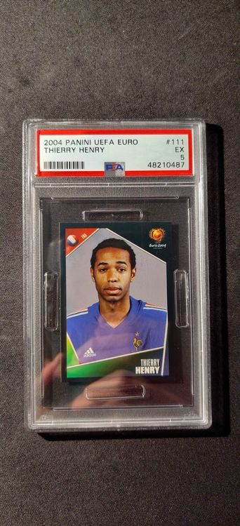 Panini Thierry Henry Uefa Euro 2004 Sticker PSA Graded Kaufen Auf Ricardo